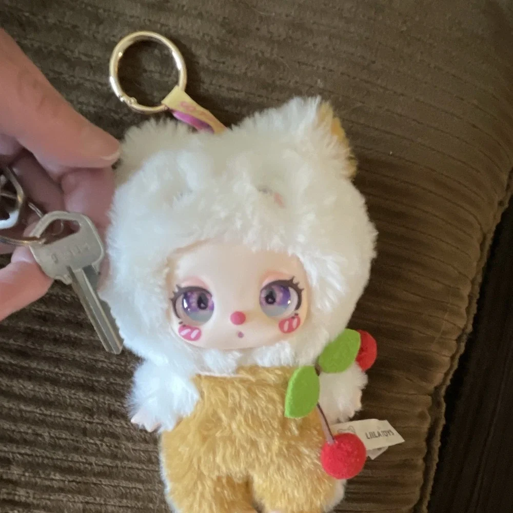 LULU Cat Plush Keychain w/ Cherries Christmas birthday gift